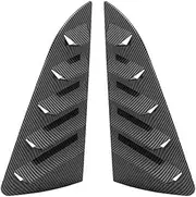 YJVVWQVF Window Louver Cover for VW Polo AW TSI MK4 9N MK5 6R 6C MK6 MPI GTI 2001-2023 Rear Triangle Window Shutters Sunshade Air Vent(Carbon Look Polo MK5)