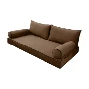 SLIPCOVER ONLY V2 Velvet Indoor Daybed Mattress Pillow Contrast Trim Full AD308