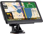 Car GPS,7inch Truck GPS Touchscreen with Sunshade GPS Navigation System for Truck,8GB 256MB Navigation with POI Speed Camera Warning,Voice Guidance Lifetime Free Map Updates