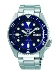 Seiko 5 Sports Men's Automatic Blue Bezel & Silver Watch SRPD51K