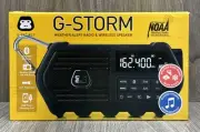 G-Storm Bluetooth Speaker w/ AM/FM Weather Radio & NOAA w/ Flashlight NEW SEALED