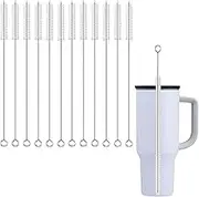 12 Pcs Extra Long Straw Cleaner Brush,12 Inch Length 12mm Diameter Extra Wide Straw Brush for 40/30/20 Ounce Mugs Drinking Straws,Longer and Wider Easier to Clean More Items
