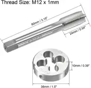 M12×1 HSS Metric Tap And Die Set,Thread Tap + Round Die Right Hand HSS Taper