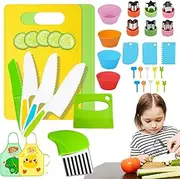 Kids Kitchen Tools | Toddler Cutting Tool Set,Kids Cooking Set Safety Knives Set, Educational Toddler Kitchen Cutting Tools Set