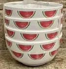 Cynthia Rowley Pink Watermelon MELAMINE Cereal Bowls Set Of 4