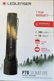 Led Lenser P7R Signature Rechargeable Focusable Torch Flashlight | 2000 Lumen