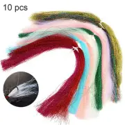 10 Pack Fly Tying Material for Fishing Lure Flies Hooks DIY, Spiral Bright Silk