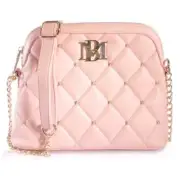 NWT Bradley Mishka Pink Crossbody dome with quilting and studs
