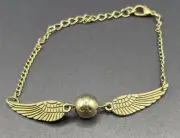 Antique Gold Colored Golden Snitch Quidditch Bracelet/Anklet