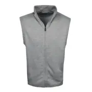 New PGA Tour Golf 2 Tone Full Zip Vest Quarry Heather Large