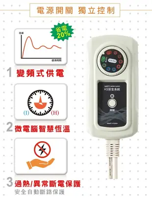 【韓國甲珍】變頻恆溫電熱毯KR3800J 單人/雙人 電熱毯 電毯【小巷生活館】 (6.5折)