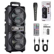 3000W Portable Bluetooth Party Speaker with Subwoofer Heavy Bass Sound System and Microphone