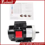 Findmall 2HP 1 Phase Electric Motor 3450 RPM 56C Frame 115V/230V 60HZ 5/8"Shaft