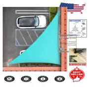 24' x 24' Triangle Shade Sail - Heavy Duty, 95% UV Blockage in Turquoise