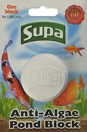 Supa Anti Algae Block Pack of 6, The Block Slowly Dissolves Releasing Di-Methyl Urea Into The Pond Water Clearing Algae from Ponds,