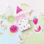1 Box of 45 Sheets Summer Style Fruits Adhesive Stickers Decorative Scrapbooking Diary Album Stick Label Paper Decor