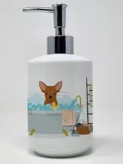 Red Chihuahua Ceramic Soap Dispenser Hand Soap Dispenser Pump Bottles for