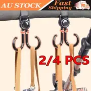 2/4PCS Baby Hanger Bag Stroller Pushchair Hooks Pram Rotate Straps Accessories