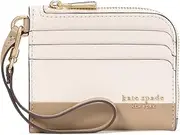 [Kate Spade New York] Devin Colorblocked Saffiano Leather Coin Card case Wristlet, Timeless Taupe Multi, Timeless Taupe Multi