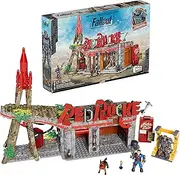 Mega Brands Brick Fallout Action Figures Building Toys, Red Rocket Truck Stop with 824 Pieces, 2 Poseable Characters and Accessories, for Collectors