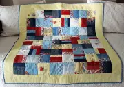 Ann's Arbor Paisley & Flowers Handmade Quilt Fence Rail Pattern