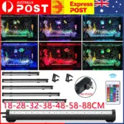 Aquarium LED Fish Tank Lights Submersible Air Bubble RGB Light Underwater AUPLUG