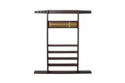 Formula Sports Combi Billard Snooker Pool Wall Mount Cue Rack Mahogany 105x95cm