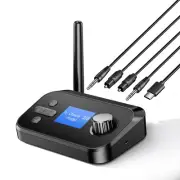Bluetooth Transmitter Receiver 3-in-1 Bluetooth 5.3 Audio Adapter for 2 Headp...