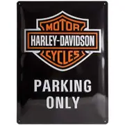 Harley Davidson Parking Only Embossed Sign 30x40cm