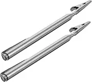 ETHZZLE 2pcs Telescoping Alligator Clip Holder Adjustable Handheld Sign Bracket for Directional and Welcome Signs Stainless Steel Design for Easy Portability and Versatile Use