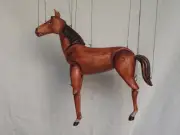 HORSE - wooden marionette,13 inches tall, handmade from CZECH REPUBLIC