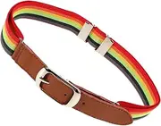 [LIGIGWASH] Elastic Adjustable Sports Waist Belt Rainbow Striped Design for Outdoor Activities Comfortable Fit for Running Basketball More Secure Stable Sports Waistband for Men Women