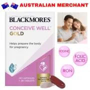 Blackmores Conceive Well Gold 56 Pack Support Healthy Pre-Pregnancy Supplement
