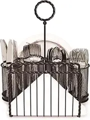 Mikasa Gourmet Basics by Rope Picnic Caddy, Antique Black