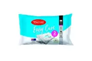 2pc Tontine Easy Care Medium Sleeping Comfort Support Soft Pillow White