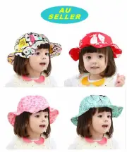3PK Baby Kids Toddler Girl Outdoor Floppy Beach Summer Hat Cap Bucket Hat Beanie