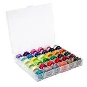 36Pcs Bobbins and Sewing Threads with Bobbin Case for Multiple Sewing Machine...