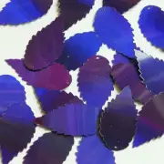 Feather Leaf Sequin 1.5" Deep Purple Lazersheen Reflective Metallic Paillettes