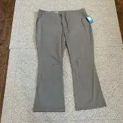 Columbia Anytime Outdoor Boot Cut Pant Womens 22W Gray Drawstring Outdoor NWT