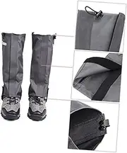[Yardwe] Winter Ski Gear Waterproof Snow Pants for Women Hiking Leggings Portable Carrying Leg Gaiters Deep Grey