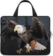 Laptop Case Sleeve Shockproof Computer Carrying Bag 3D Bald Eagle Laptop Bag Tote Lightweight Notebook Case Cover Traveling Briefcase Handle Bags for Travel Business 17inch