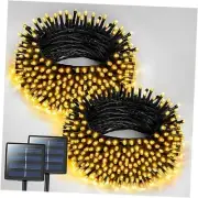 2 Pack Solar String Lights Outdoor Waterproof - Total 400 LED 151FT Solar