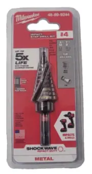48-89-9244 Milwaukee 3/16 - 7/8 Shockwave Impact Step Drill Bit #4