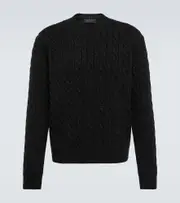 [Prada] Prada Metallic knit wool-blend sweater AU 93 metallic