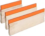 Gtouse 3pcs Silk Screen Printing Squeegee Durable Wooden Ink Scraper Scratch Board Tools 16cm 24cm 33cm for Hand Printing