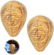2 Pcs Wasp Nest Decoy,Outdoor Decoration Simulation Wasp Nest Decoration Pend...