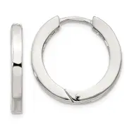 Sterling Silver 2.5X20mm Hinged Hoop Earrings