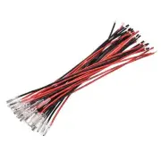 Female Spade Crimp Terminal 2.8mm with Insulating Sleeve 20cm 20AWG Wire, 15 Set