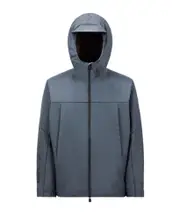 Moncler Grenoble Logo Patch Hooded Jacket 2,3,4 rock gray