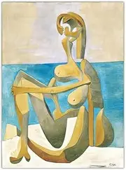 Pablo Picasso Poster Seated Bather Abstract Canvas Painting Pablo Picasso Wall Art Pablo Picasso Prints For Home Decor Art Picture 50x70cm No Frame